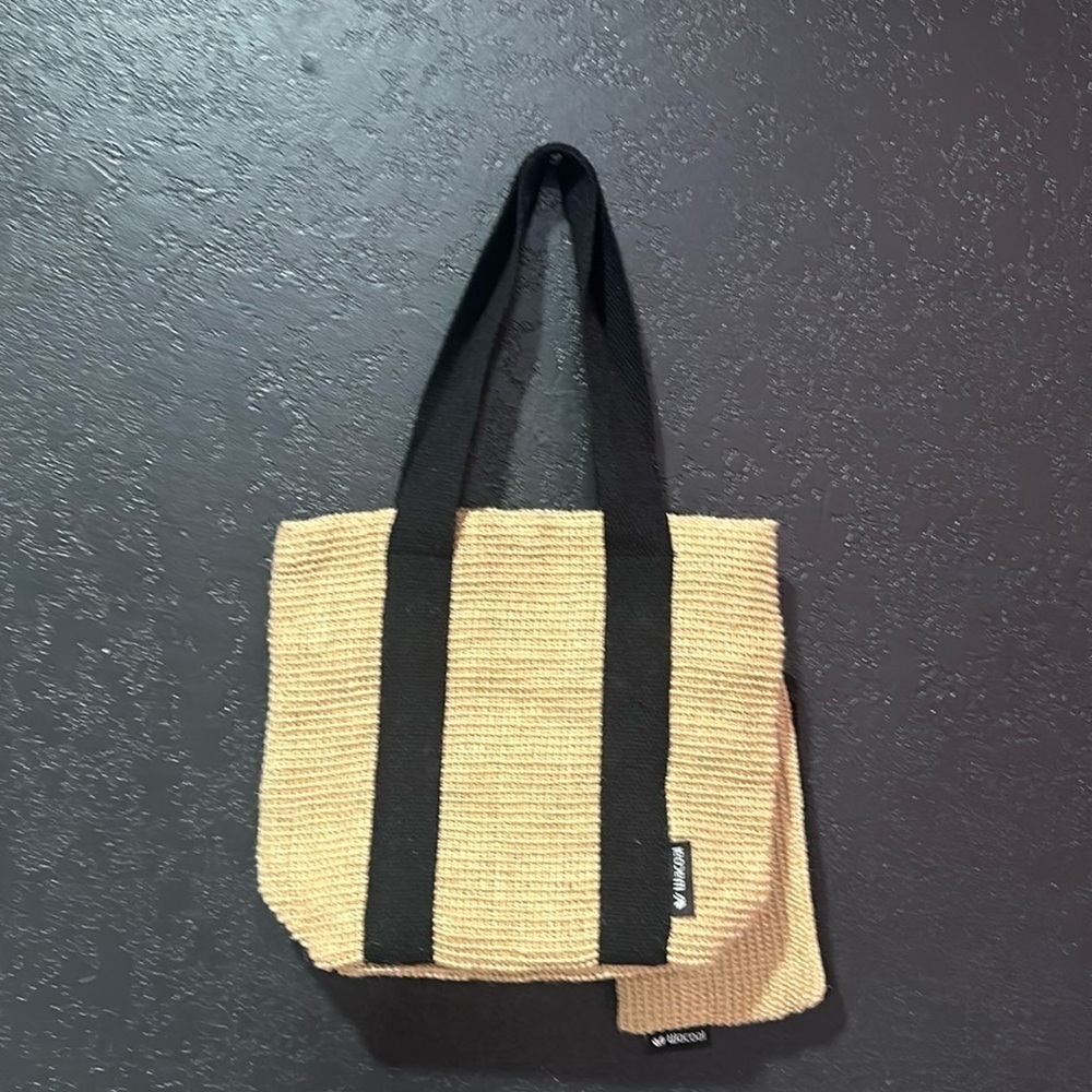 Wacoal Jute & Cotton Double Strap Tote With Detachable Matching Wristlet Pouch